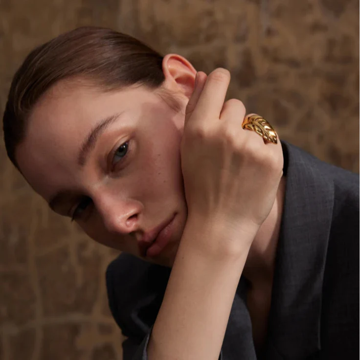 Bague Feuille de Palmier or