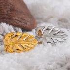 Pierścionek z liściem palmy złoty