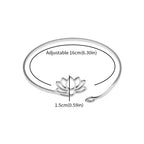 Delikatny pierścionek z kwiatem lotosu dla kobiet