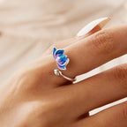 Pierścionek Kwiat Lotosu Srebrny