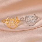 Pierścionek Kwiat Lotosu Zen dla Kobiet srebrny