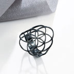 Pierścionek Nasiono Życia dla Kobiet Czarny pierścionek