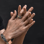 Pierścień męski krzyż, pierścień chrześcijański