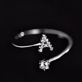 Damski pierścionek z inicjałem - litera a