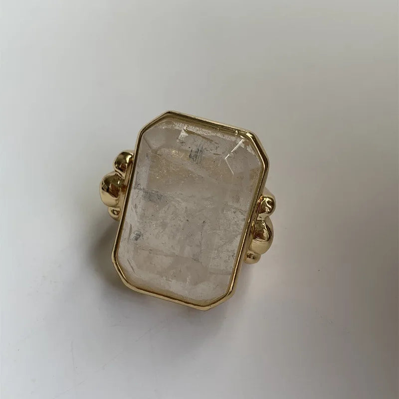 Pierścionek Marique crystal vintage francuski 