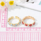 Pierścionek Złe Oko Niebieskie Turecki Styl Boho