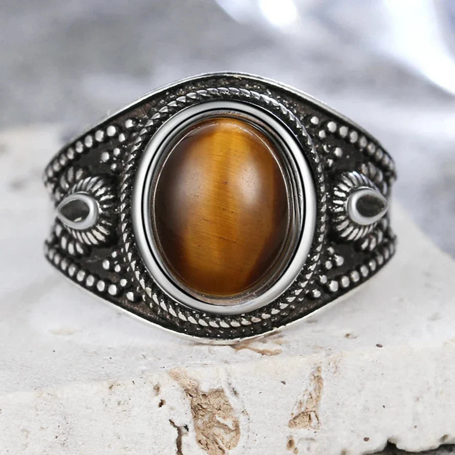 Pierścionek z Okiem Tygrysa dla Kobiet