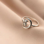 Pierścionek z misiem ze srebra