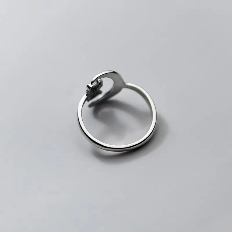 Pierścionek z misiem ze srebra