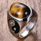 Pierścionek z kamieniem Oko Tygrysa 