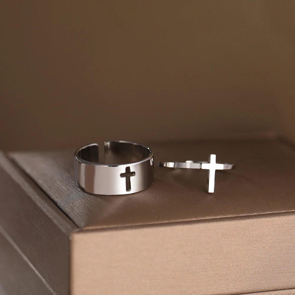 Bague pour Femme Croix Chrétienne argent