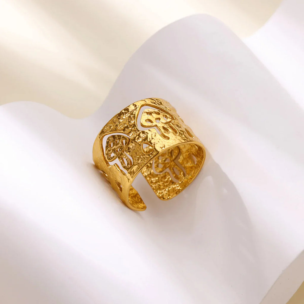 Prsten Retro se zlatými houbami