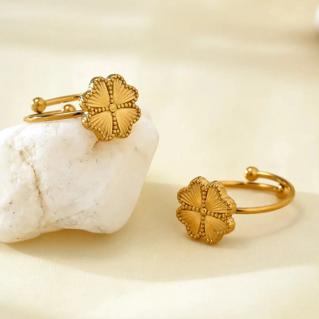 Retro prsten se čtyřlístkem