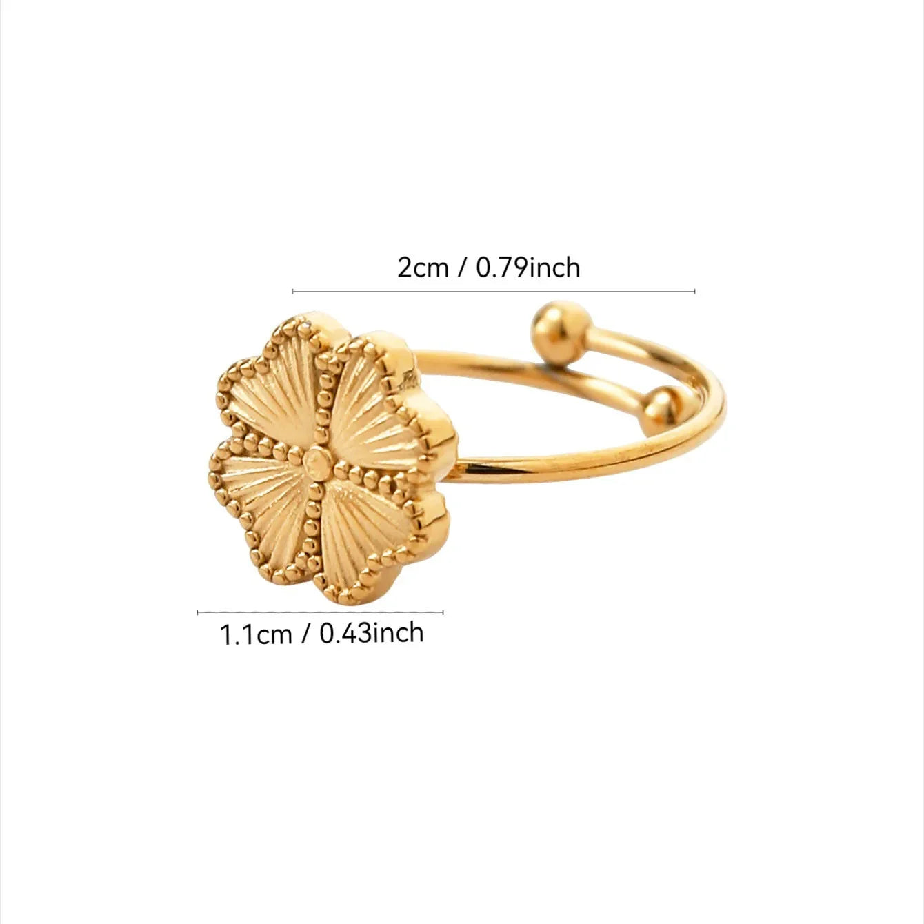 Retro prsten se čtyřlístkem