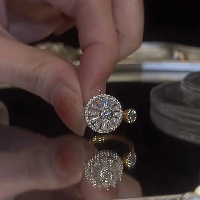 Obrączka obrotowa anty-stresowa dla kobiet złota