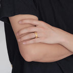 Obrączka obrotowa anty-stresowa dla mężczyzn złota