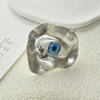 Pierścionek w stylu barokowym przeciw złemu oku srebrny