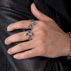 Pierścionek z czaszką dla mężczyzn lub kobiet A