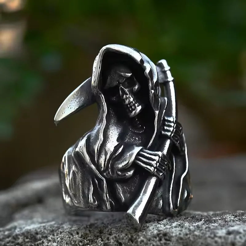 Bague Tête de Mort et sa Faux