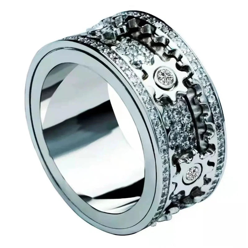 Bague Tournante "les Rouages du Temps" Anti-Stress