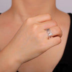 Pierścionek Potrójny Księżyc Cienka Czarodziejka Kobieta Wicca srebro A