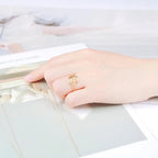 Pierścionek Triquetra Węzeł Trójcy Irlandzki złoty