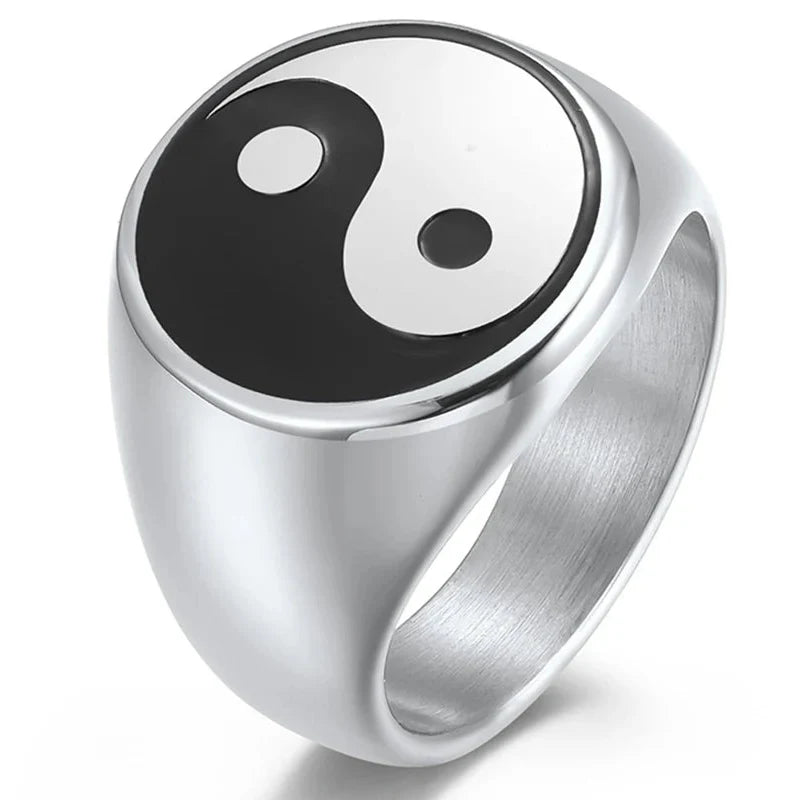 Bague Yin Yang pour Homme argent