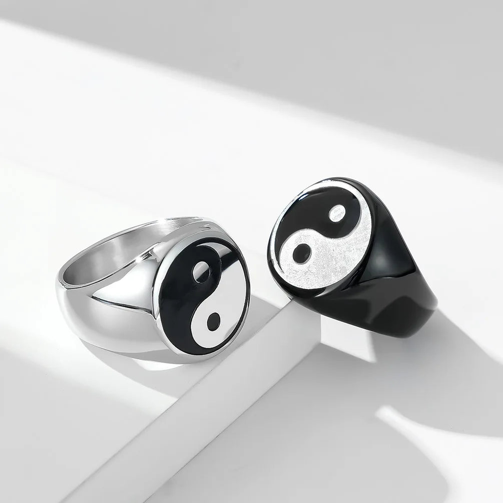 Bague Yin Yang pour Homme argent