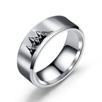 Kolorowe pierścionki z srebrnymi górami