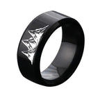 Kolorowe pierścionki z czarnymi górami