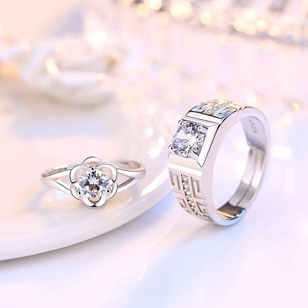 Pierścionki dla par Pierścień Kwiat