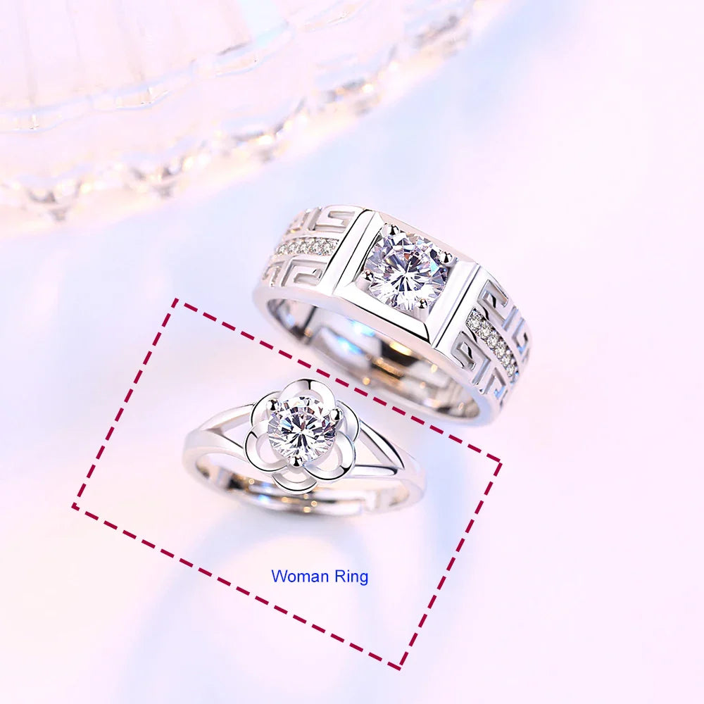 Pierścionki dla par Pierścień Kwiat damski