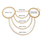 Biżuteria na ramię łańcuszek damski - obojczyk i ramię złoty