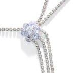 Biżuteria na ramię damska - łańcuszek na obojczyk i ramiona srebrny