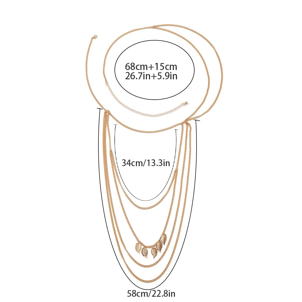 Biżuteria na ramię damska - obojczyk i łańcuch na ramię i ramiona