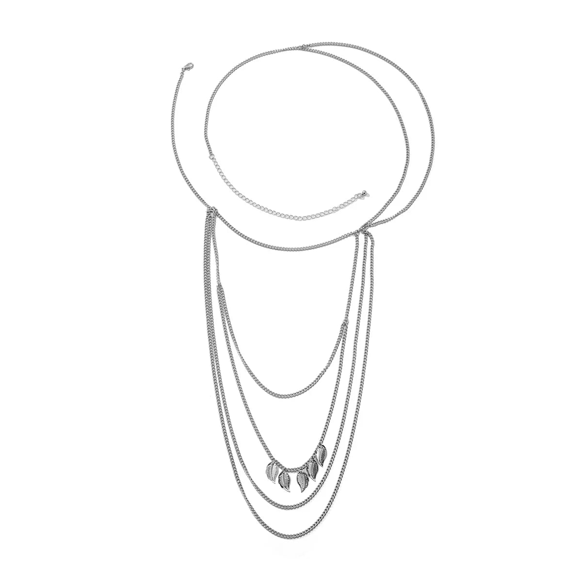 Biżuteria na ramię damska - obojczyk i łańcuch na ramię i ramiona srebrna