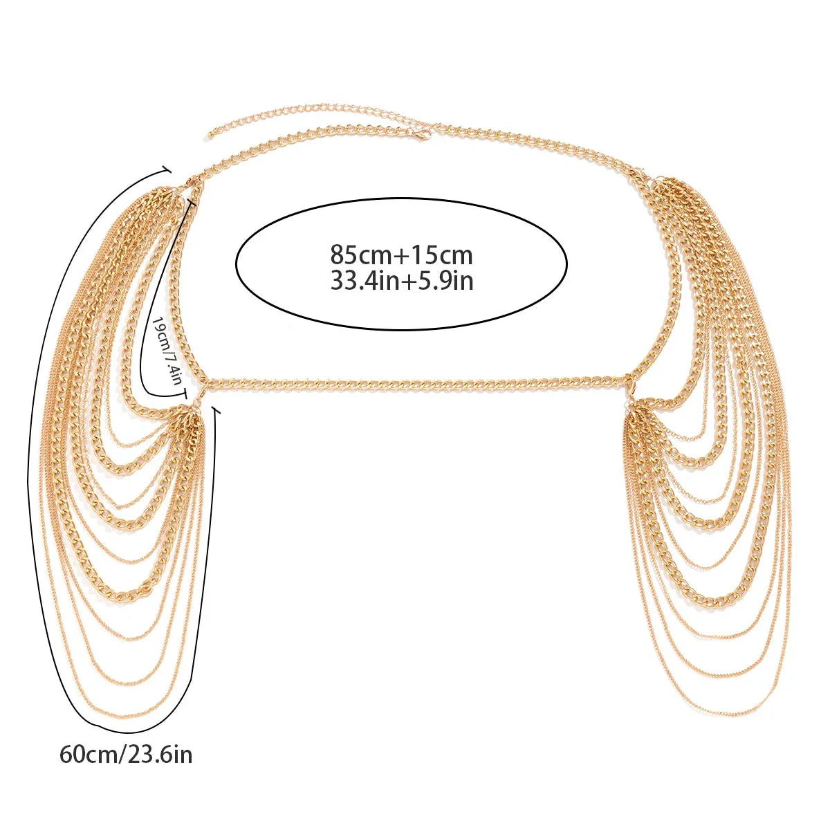 Bijou d'Épaule Femme - Clavicule & Chaîne Épaules or