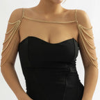 Biżuteria na ramię damska - obojczyk i łańcuch na ramiona złoty