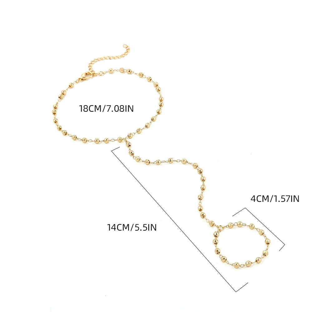 Biżuteria damska łańcuch na rękę i palec