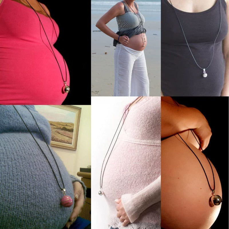 Bola ciążowa naszyjnik dla kobiet w ciąży z wisiorkiem