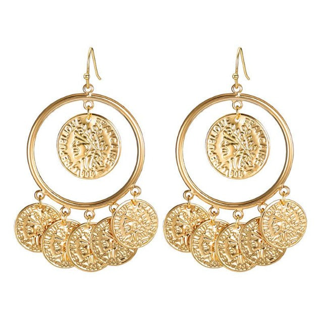 Boucle d'Oreille Arabe or