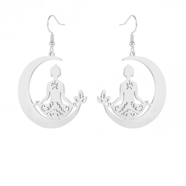 Kolczyk Buddyzm Medytacja srebrny