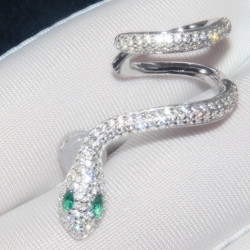 Boucle D'Oreille Serpent Pendante Plaqué or