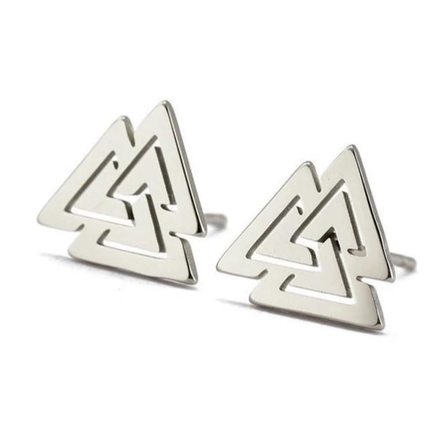 Srebrne kolczyki Wiking dla mężczyzn