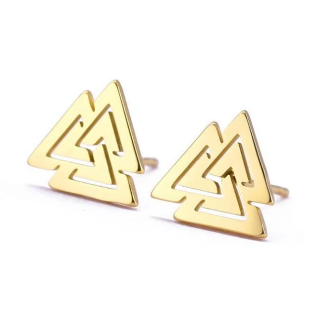 Złote kolczyki Wiking dla mężczyzn