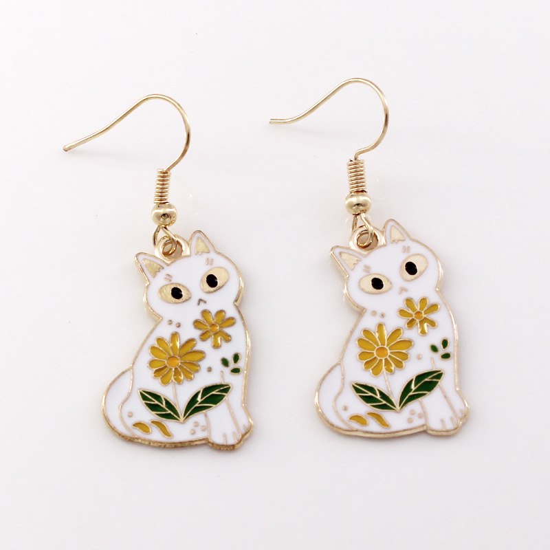 Boucles d'Oreilles Chat Mignon