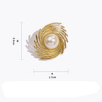 Kolczyki wkrętki w stylu z perłą