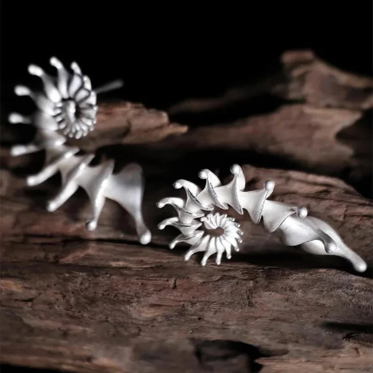 Boucles d'Oreilles Clou Design Coquillage