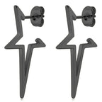 Kolczyki gwiazdki w stylu punk czarne