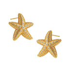 Kolczyki wkrętki muszle rozgwiazdy damskie